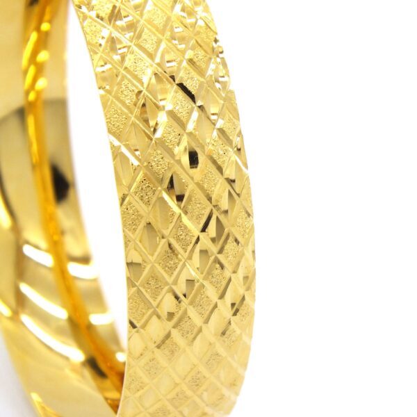 BZ Altın Kaplama 15mm Baklava Desenli İmitasyon Bilezik BLZ-3010