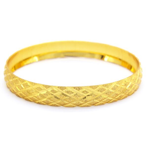 Altın Kaplama Sahte Bilezik 0.8 cm Baklava Model - BLZ-3050