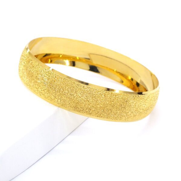 BZ 22 Ayar Altın Kaplama 15mm Simli Bilezik BLZ-3012