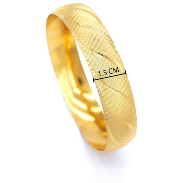 BZ Altın Kaplama Kadın Bilezik 15 mm Kalınlık BLZ-1078