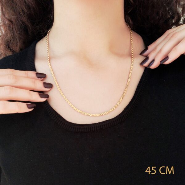 BZ Altın Kaplama 2,5mm Burgu Zincir ZN-126