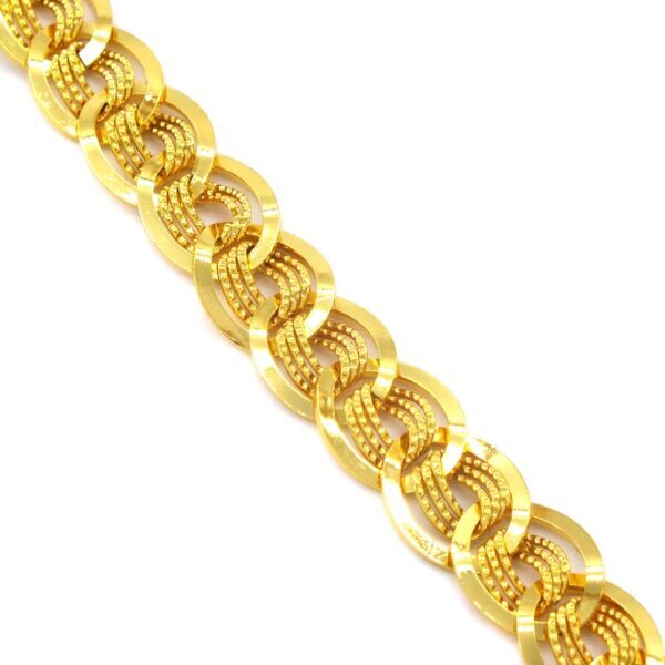 BZ 22 Ayar Altın Kaplama Lazerli Samanyolu Bileklik BLK-997