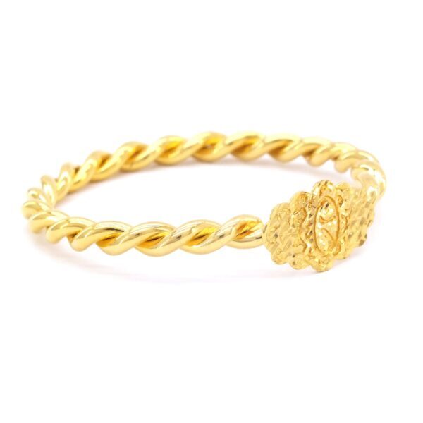 BZ Altın Kaplama 2li Adana Burma Kelepçe Bilezik BLZ-270