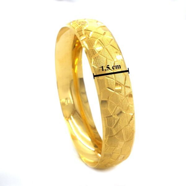 İmitasyon Bilezik Altın Kaplama Cam Kırığı Model 1.5 Cm BLZ-3062