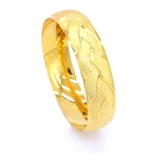 BZ Altın Kaplama Örgü Model İmitasyon Bilezik 1.5 cm BLZ-1295