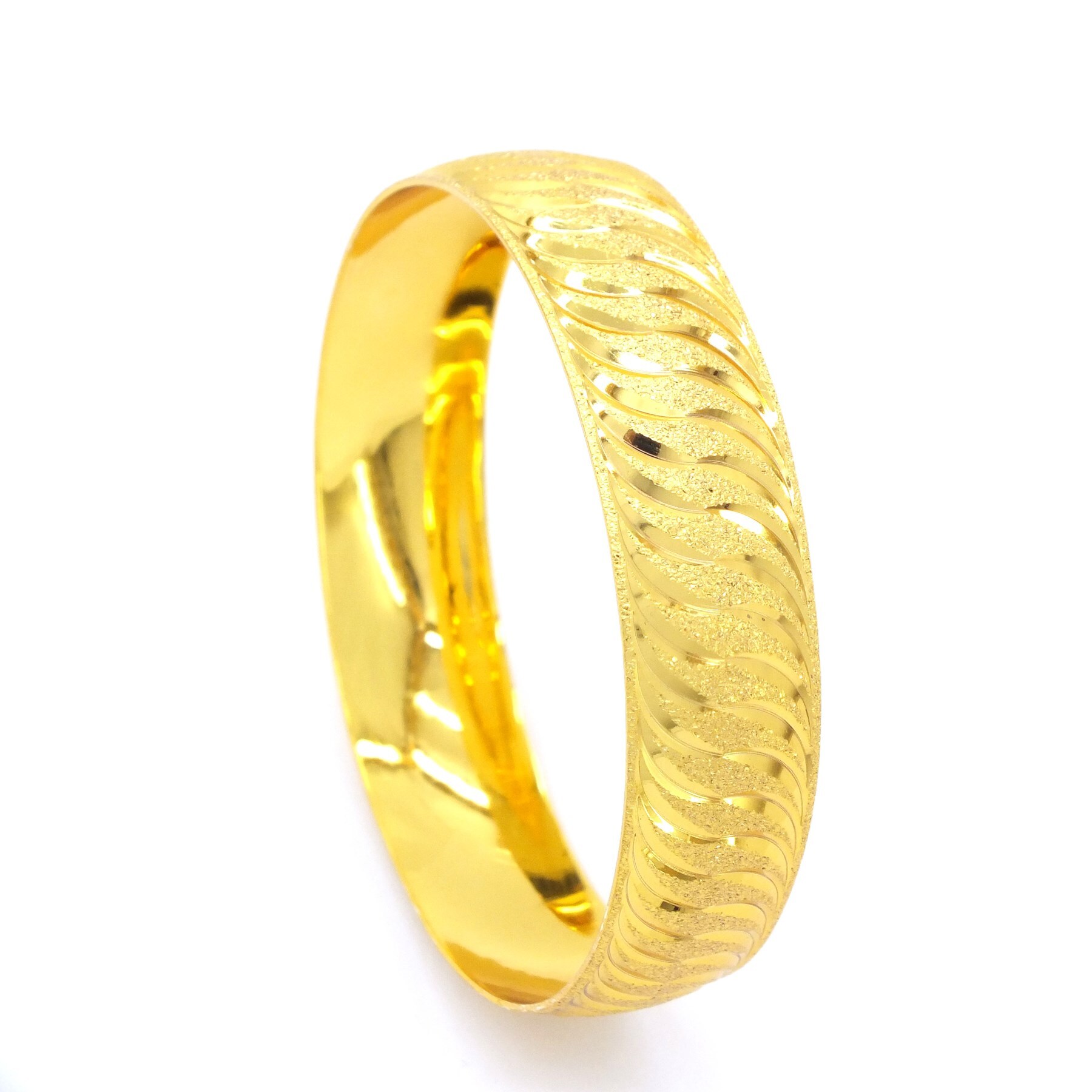 BZ Altın Kaplama 15mm Rüzgar Model Bilezik BLZ-3026