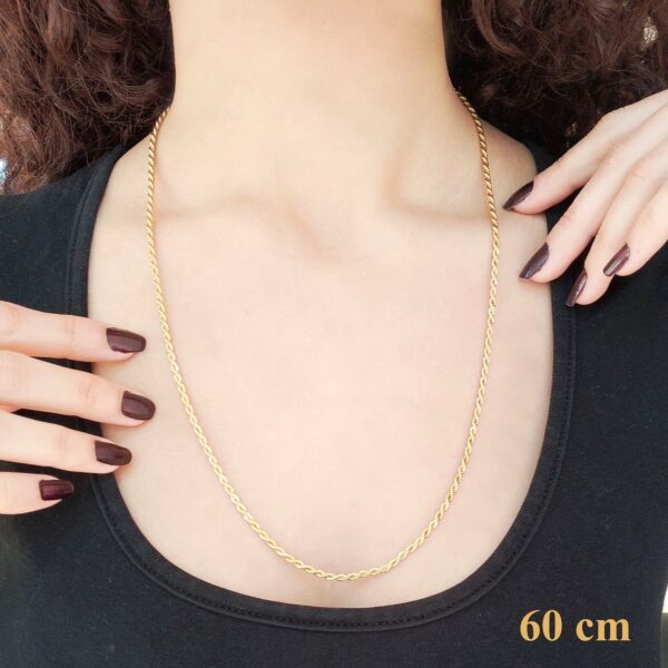 BZ Altın Kaplama 2,5mm Burgu Zincir ZN-126