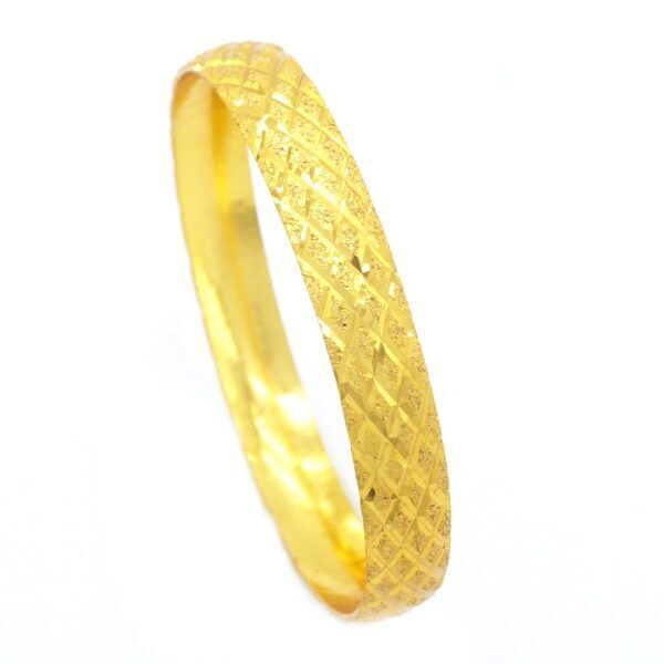 Altın Kaplama Sahte Bilezik 0.8 cm Baklava Model - BLZ-3050