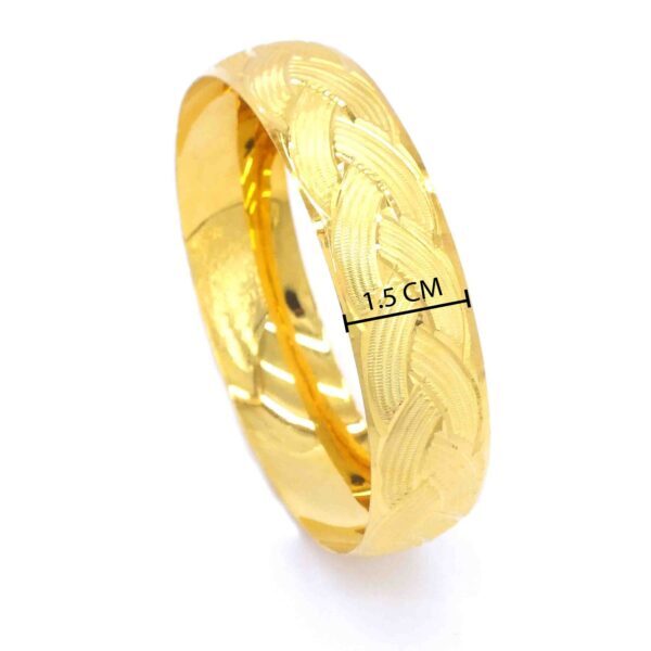 BZ Altın Kaplama Örgü Model İmitasyon Bilezik 1.5 cm BLZ-1295