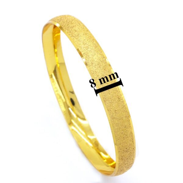 Altın Kaplama Sahte Bilezik 0.8 cm Simli - BLZ-3049