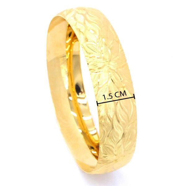 BZ Altın Kaplama Lotus Çiçeği Motifli Bayan Bilezik BLZ-1461