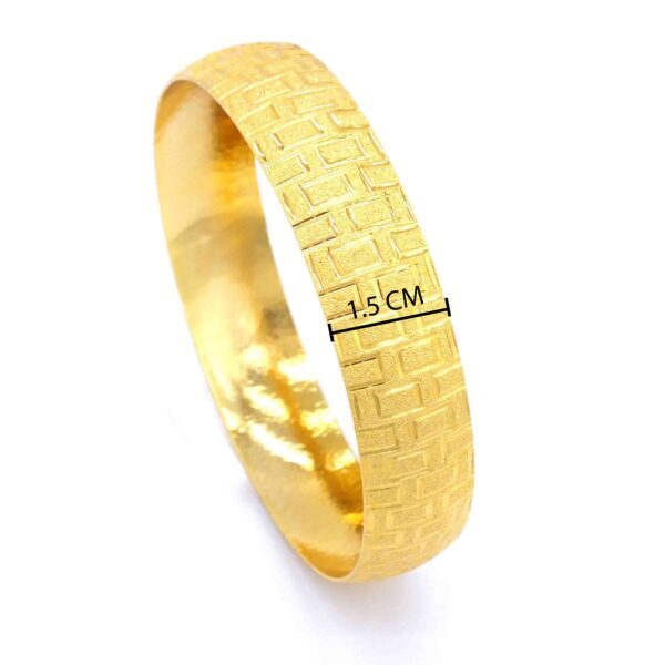 BZ Altın Kaplama Desenli İmitasyon Bilezik 1,5 CM Kalınlık BLZ-1095