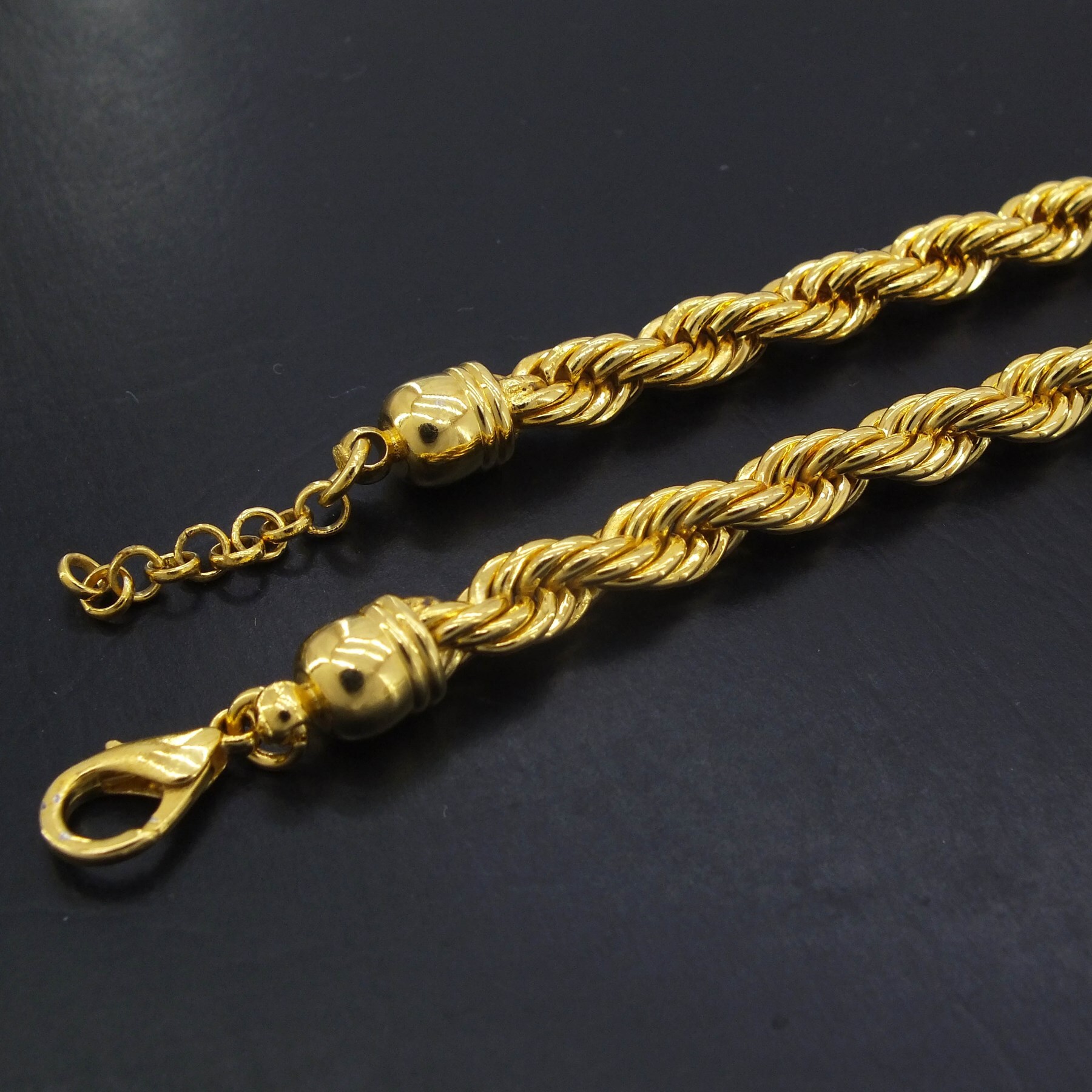 BZ Altın Kaplama 6mm Kalın Burgu Zincir ZN-131