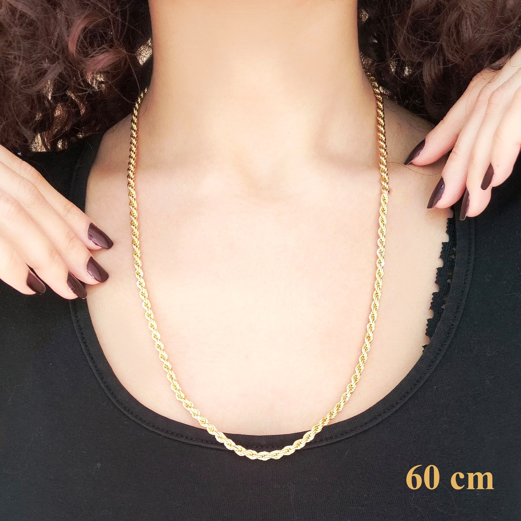 BZ Altın Kaplama 6mm Kalın Burgu Zincir ZN-131