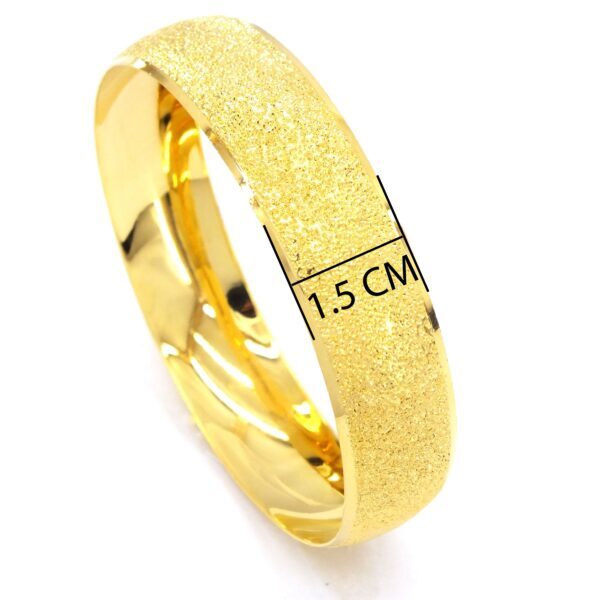 BZ 22 Ayar Altın Kaplama 15mm Simli Bilezik BLZ-3012