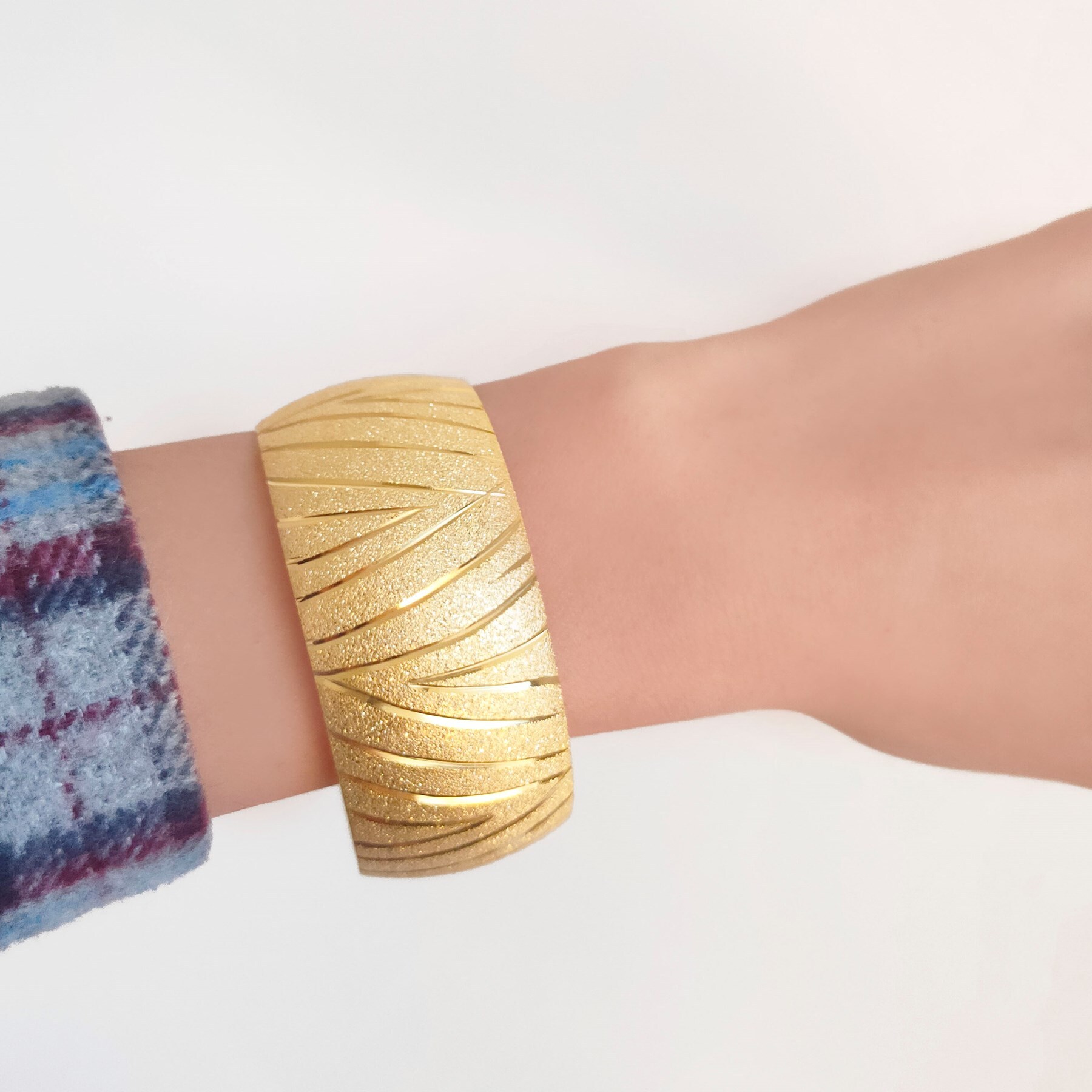 Altın Kaplama İmitasyon Bilezik 30 mm Mega Kaz Ayağı - BLZ-3018