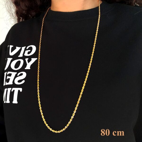 BZ Altın Kaplama 2,5mm Burgu Zincir ZN-126