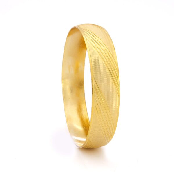 Altın Kaplama İmitasyon Bilezik 1.5 CM Çizgi Desenli BLZ-1059