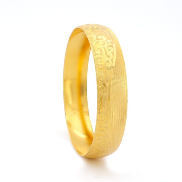 Altın Kaplama Bilezik 1.5 CM İşlemeli BLZ-1085