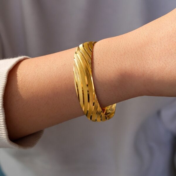 22 Ayar Altın Kaplama İmitasyon Bilezik 1.5 CM BLZ-1440