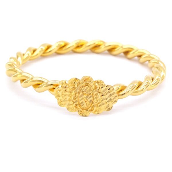 BZ Altın Kaplama 2li Adana Burma Kelepçe Bilezik BLZ-270