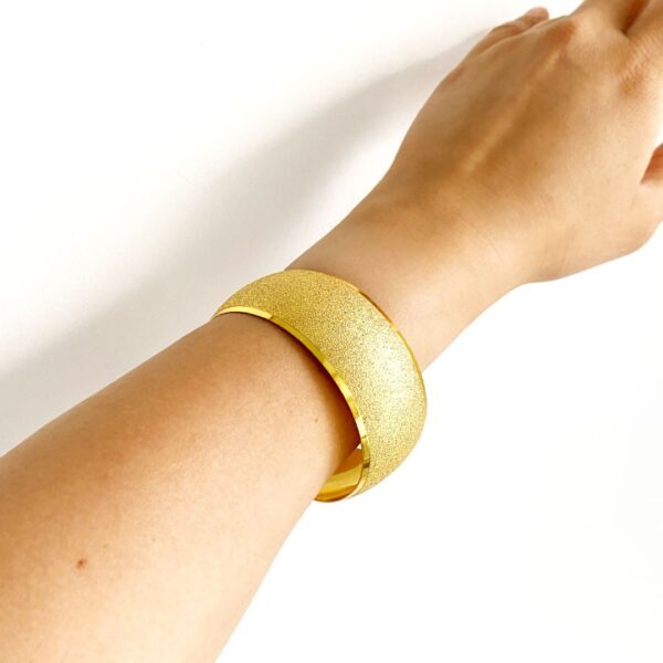 Altın Kaplama İmitasyon Bilezik 3 cm Simli - BLZ-3041