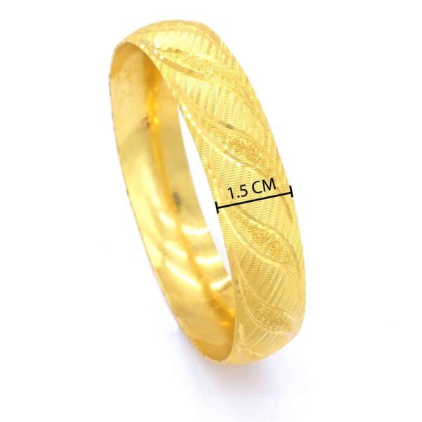 BZ Altın Kaplama 15mm Kumlu İmitasyon Kadın Bilezik BLZ-1356