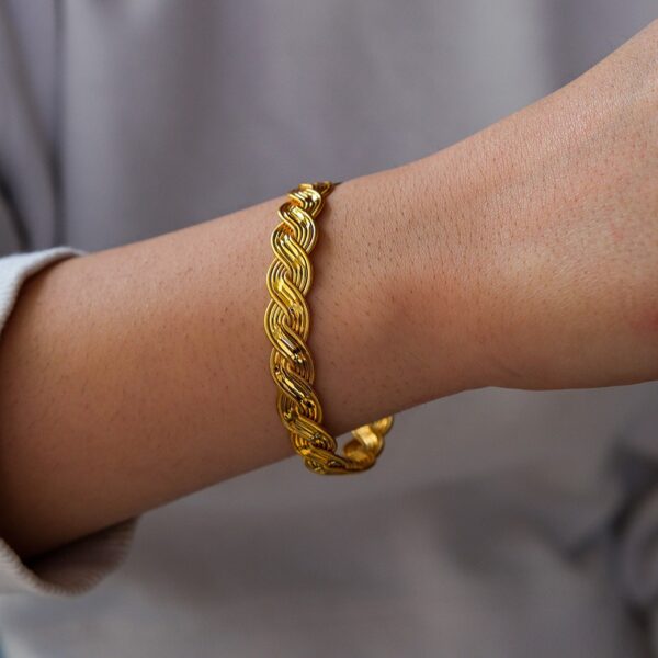 Örgü Model Altın Kaplama Bilezik BLZ-1195