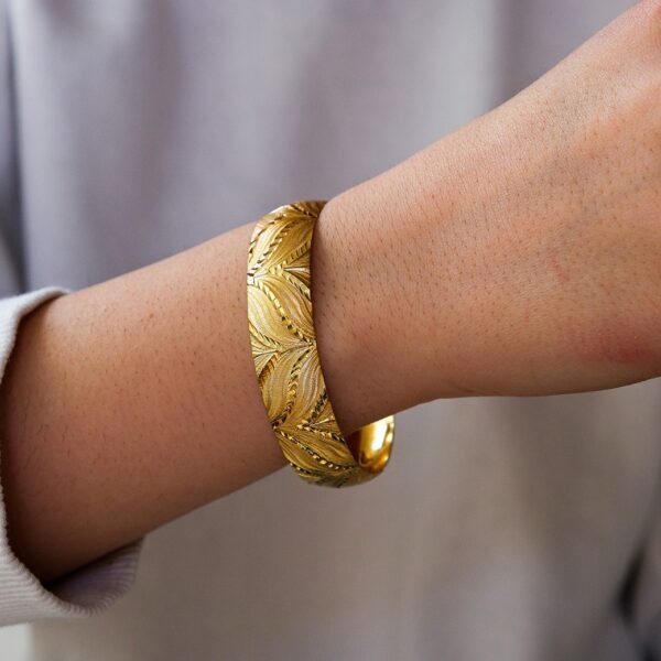 Altın Kaplama İmitasyon Bilezik 1.5 CM Desenli BLZ-1353