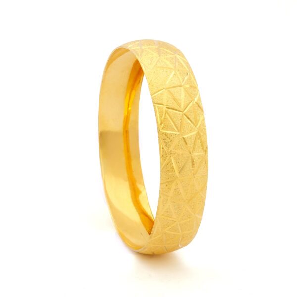 Altın Kaplama Bilezik Cam Kırığı Desenli 1.5 CM BLZ-1391