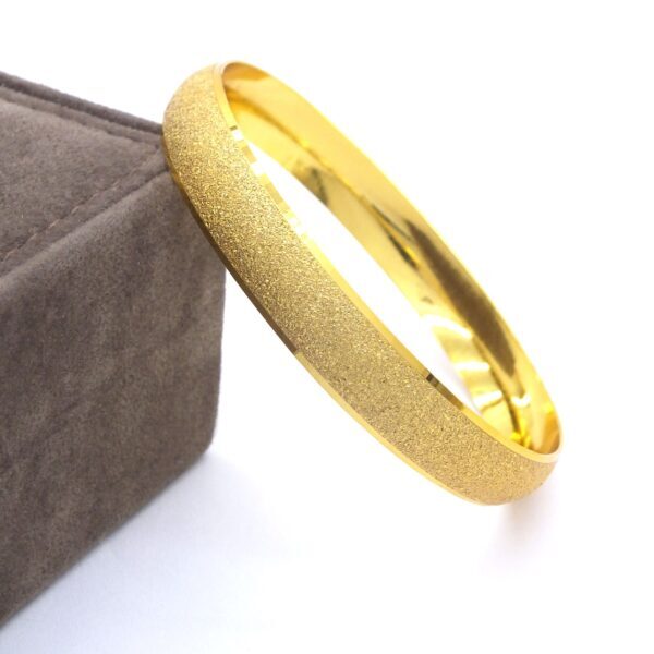 22 Ayar İmitasyon Altın Bilezik 1 cm Simli - BLZ-3027