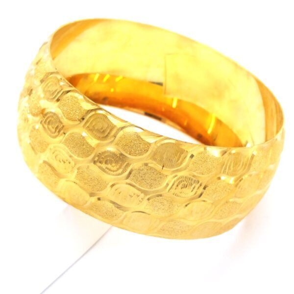 BZ Altın Kaplama Desenli 3 cm Simli Bilezik BLZ-3040