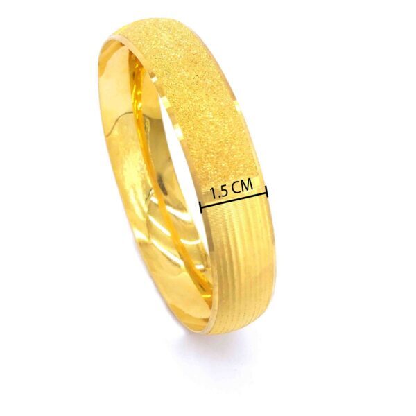 BZ Altın Kaplama 15 mm Aygül Model Bilezik BLZ-1434