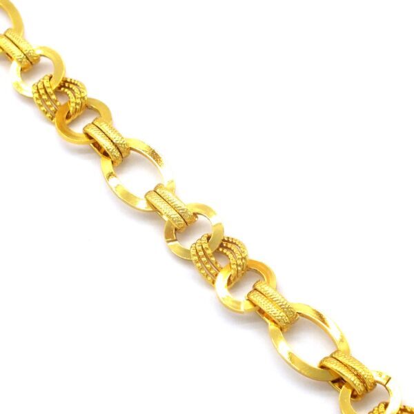 BZ 22 Ayar Altın Kaplama Lazerli Samanyolu Bileklik BLK-998