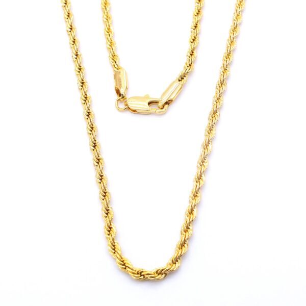 BZ Altın Kaplama 2,5mm Burgu Zincir ZN-126