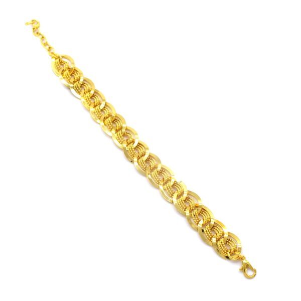 BZ 22 Ayar Altın Kaplama Lazerli Samanyolu Bileklik BLK-997