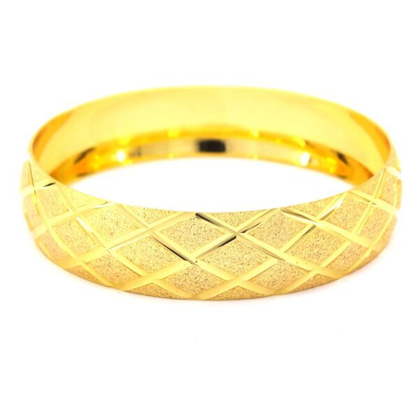 BZ Altın Kaplama 15 mm Baklava Model Bilezik BLZ-3038