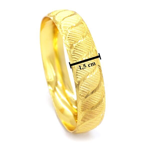 İmitasyon Bilezik Altın Kaplama Rüzgar Model 1.5 cm BLZ-3081