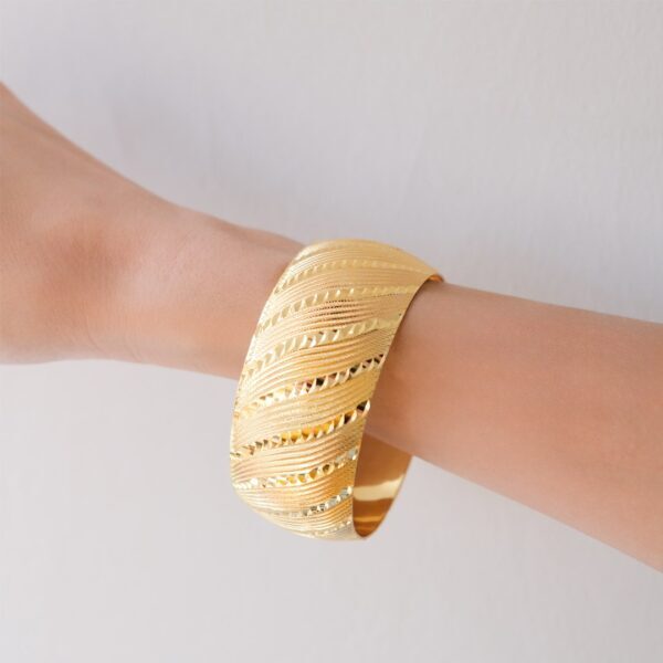 Altın Kaplama İmitasyon Bilezik Rüzgar Model 3 cm - BLZ-3083