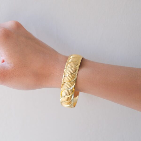 İmitasyon Bilezik Altın Kaplama Rüzgar Model 1.5 cm BLZ-3081