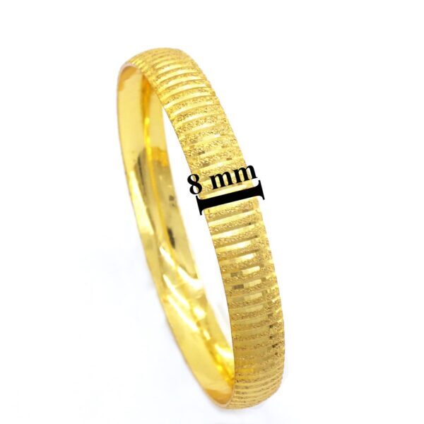 22 ayar Altın Kaplama Bilezik Çizgili 0.8 cm - BLZ-3051