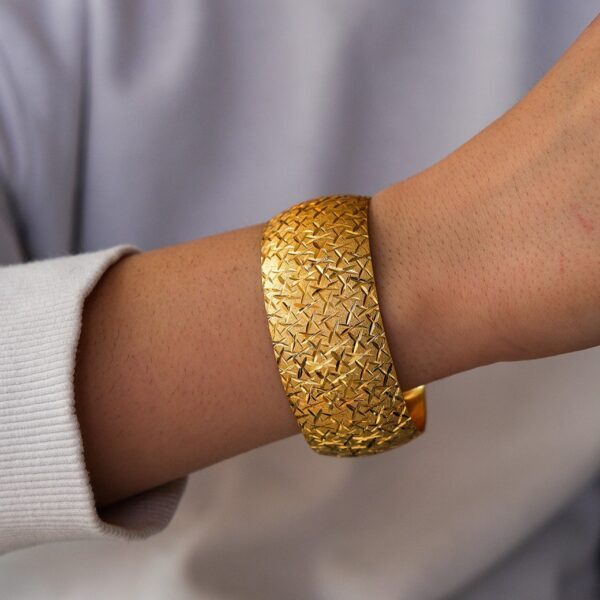 Altın Kaplama İmitasyon Bilezik Cam Kırığı Model 3 cm - BLZ-3079