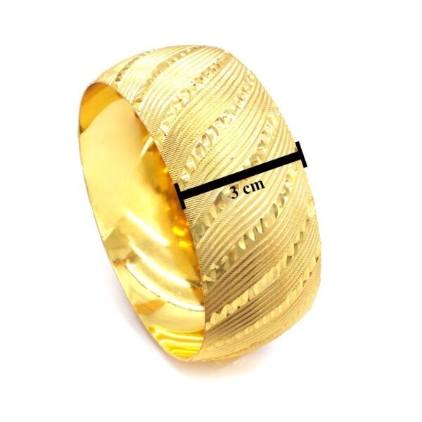 Altın Kaplama İmitasyon Bilezik Rüzgar Model 3 cm - BLZ-3083