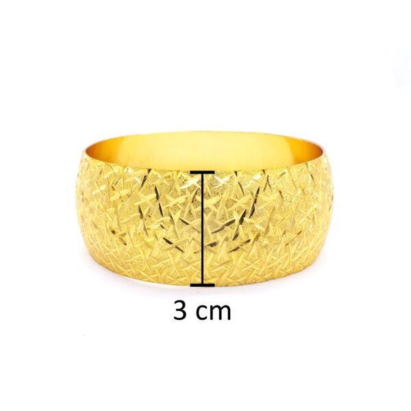 Altın Kaplama İmitasyon Bilezik Cam Kırığı Model 3 cm - BLZ-3079