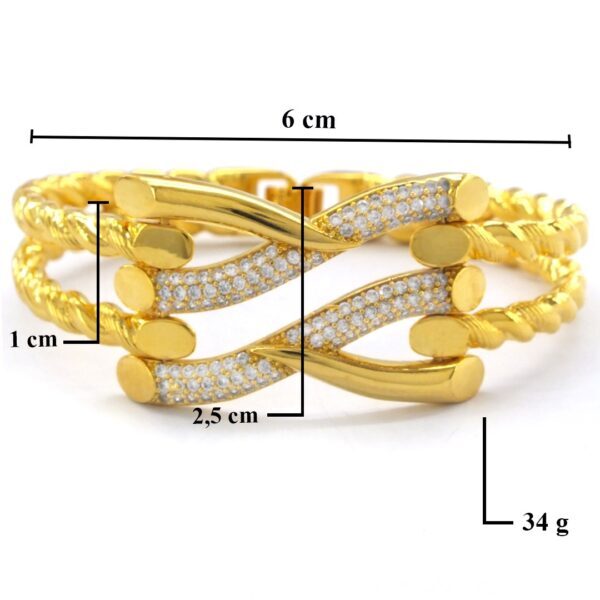 BZ Altın Kaplama Kaburga Kelepçe Burma İki Kollu Çelik Kelepçe BLZ-500