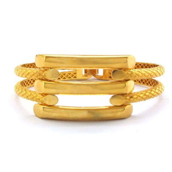 BZ Altın Kaplama Kaburga Kelepçe İki Kollu Çelik Kelepçe BLZ-501