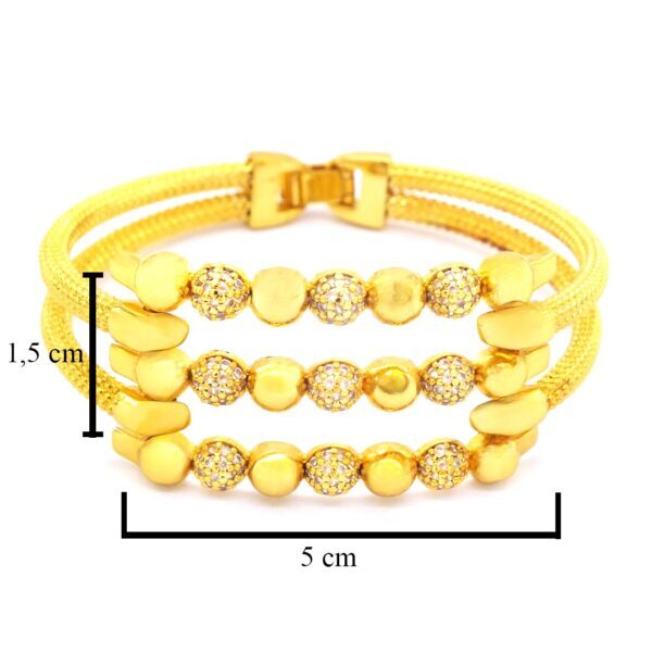 BZ Dorika Toplu Zirkon Taşlı İmitasyon Kaburga Kelepçe BLZ-542