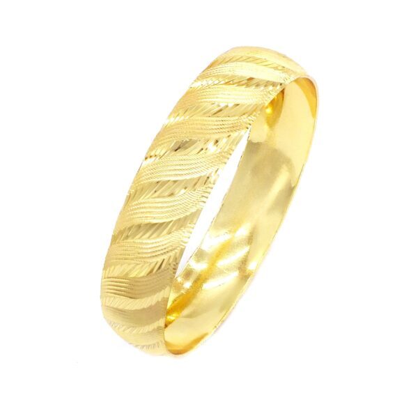 İmitasyon Bilezik Altın Kaplama Dalgalı Model 1.5 cm BLZ-3077