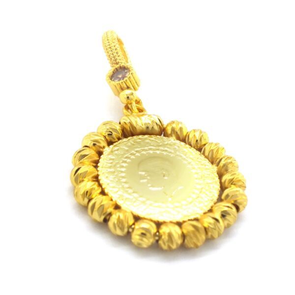 BZ Altın Kaplama Kolye Dorikalı Çeyrek Altınlı Kolye Ucu TGR-580