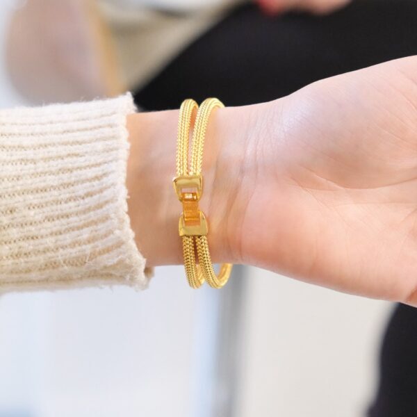 BZ Dorika Toplu Zirkon Taşlı İmitasyon Kaburga Kelepçe BLZ-542